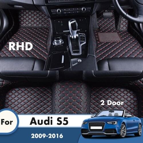 RHD Custom Car Floor Mats For Audi S5 2 Door 2016 2015 2014 2013 2012 2011 2010 2009 Carpets Car Accessories interior Decoration