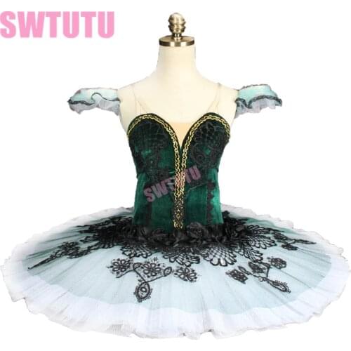 Adult Velvet Green Don Quijote ballet professional tutu Emerald Pancake Tutu Costume Ballet YAGP Classic Ballet Tutu BT9144