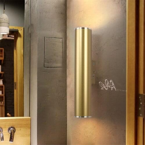 BEIAIDI Up Down Nordic Art Golden Porch Wall Light Bedroom Foyer Bathroom Mirror Light Restuarant Loft Hotel Cafe LED Wall Lamp