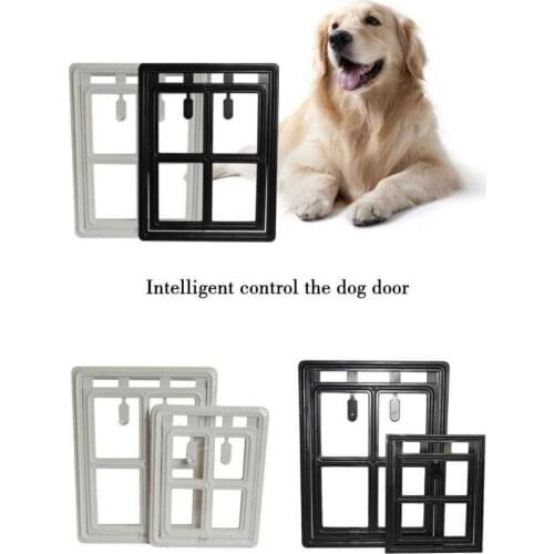 Safe Dog Door File Pet Tool Puppy Dog Pup Cat Felis Animals Supplies Pet Home Safe Dog Hole Solid Concise Convenient Black Door