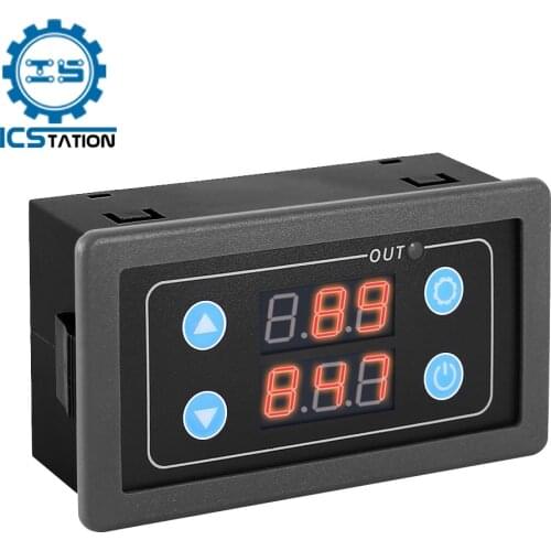 AC 110V 220V 10A Digital Time Delay Relay Dual LED Display Cycle Timer Control Switch Adjustable Timing Relay Delay Switch