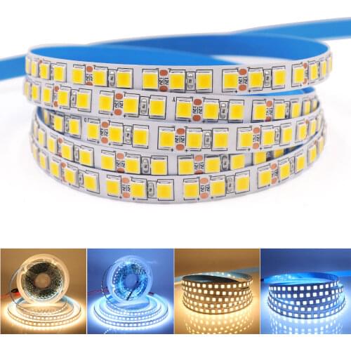 12V 24V LED Strip Flexible Light LED Tape SMD 5054 2835 Led Light Strips 5M 5050 4040 Waterproof Led Ribbon White/Warm White