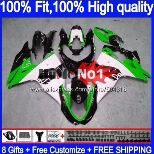 Injection For SUZUKI K9 GSXR1000 GSXR 1000 23MC.149 White Green GSXR-1000 2009 2010 2014 2015 2016 09 10 11 14 15 16 OEM Fairing