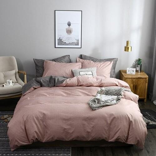 Queen Size Duvet Cover Comforter Set King Size Pink Love Printed Bed Set For Girl AB#217