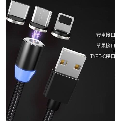 Magnetic Micro USB Cable For iPhone Samsung Android Fast Charging Magnet Charger USB Type C Cable Mobile Phone Cord Wire 1m