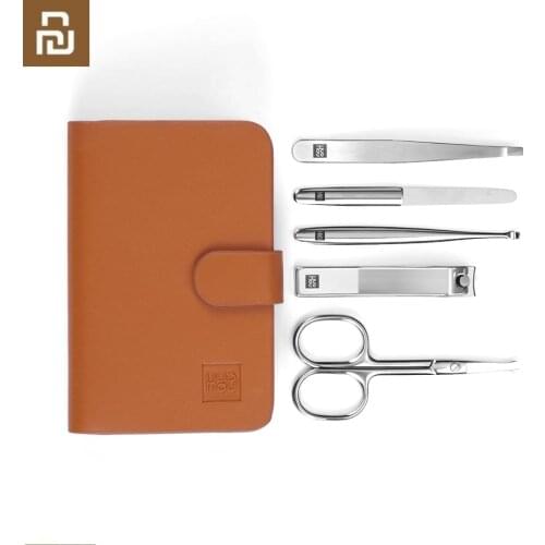 XIAOMI Youpin Huohou Manicure Set 5Pes Nail Clippers Stainless Steel Toe nail Clipper For Thick Toenails Pedicure Scissors Goods