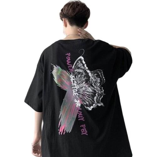Mens T Shirt Short Sleeve harajuku Punk printed O-Neck Tops Man Dropshipping Summer Loose Oversize Street Clothes S-5XL