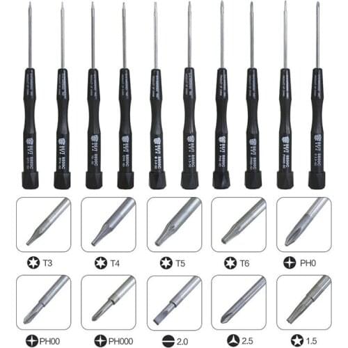 10pcs Magnetic Screwdriver Set P2 Pentalobe Torx Y-Type Phillips Flatted for Macbook Samsung Huawei Phone Tablet PC Repair Tools