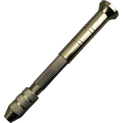 New Micro Aluminum Hand Drill Drilling Chuck Twist Drill Bit Repair Hand Tool Woodworking Manual Drilling Hole Rotary Tools