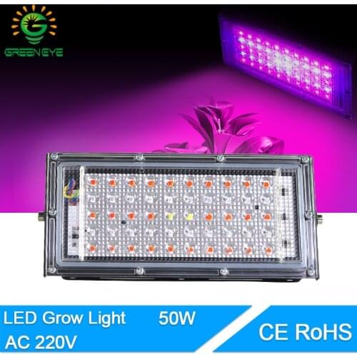 LED Flood Light Plant Growth Flower 50W LED Plant grow lamp Plant Spotlight Green house AC 220V Plant Hydroponics Growth Light