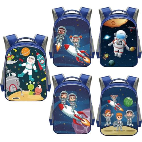 Planet / Astronaut Backpack for Boys Children Spaceship Pattern School Bags Galaxy Space Shuttle School Backpack Kids Bookbag