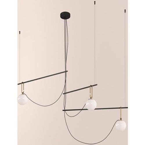 Modern Glass Round Ball Restaurant Chandelier Bedroom Study Designer Coffee Shop Suspension Lamps Art Hall Light PA0687