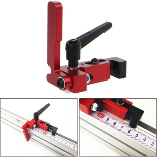 Aluminum Alloy Miter Track Stop Gauge Table Saw Suitable For 75mm Height T-track Stopper Woodworking Hand Tool