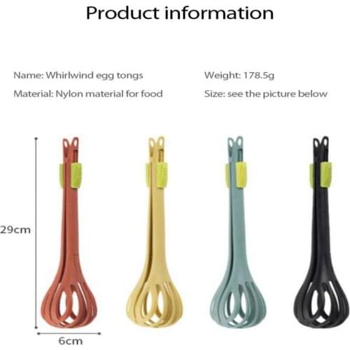 Three-in-one Design Whisk Multifunctional Nylon Whisk Creative Bakery Clip Manual Salad Stirring Stick Cream Baking Kitchen Tool
