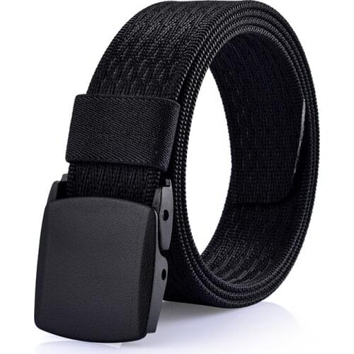 Outdoor Mens POM Buckle Quick Drying Belts Fashion Glaid Pattern Strap Nylon Army Military Tactical Waist Cinto Leisure Jeans