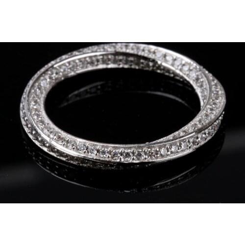 Top Selling choucong Luxury Jewelry 925 Sterling Silver Classic Full White 5A CZ Zirconia Party Women Wedding Film Ring Gift