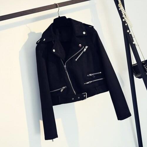 Leather Coat Female Faux Women Biker Black Jacket Spring Autumn Womens Coats Abrigo Mujer YH12260 Pph507