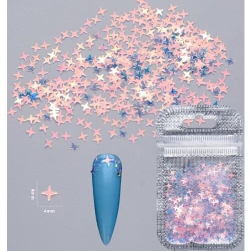 1 Bag Ultrathin Laser Star Nail Sequins for Nails Colorful Holographics Flakes Paillette Tool Nail Art Decorations DIY Design