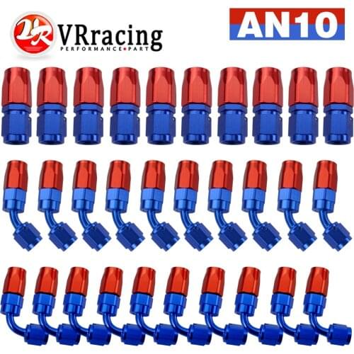 10 Pieces AN10 Straight 45 90 180 Degree Oil Fuel Swivel Hose End Fitting Oil Hose End Adaptor Kit