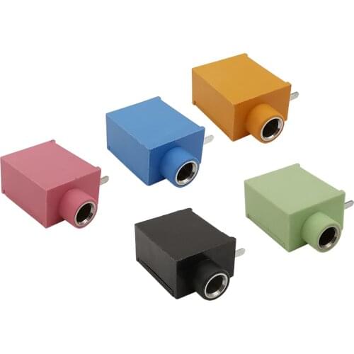 10Pcs PJ-325 3.5mm 5Pin Stereo Headphone Jack PJ325 Female Socket Audio Earphone Connector Blue/Black/Pink/Green/Orange