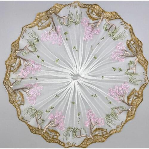 30Yards Exquisite Flower Fabric Embroidery Lace Trim for Sewing Craft Materials Dress Clothing Accessories Sexy Bra 20cm Width