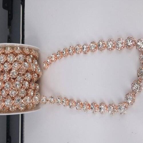 5Yards Crystal Rhinestone Trim Ribbon Sparkling Rhinestone Ribbon Bling Arts Crafts Event Decorations