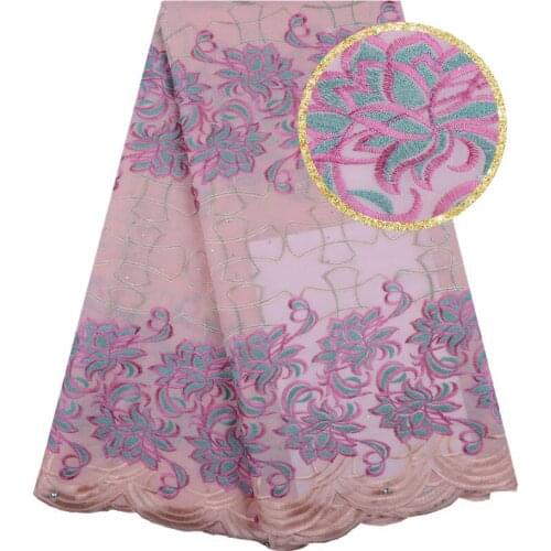 African Swiss Voile Lace Cotton Lace Fabric With Stones Voile Lace In Switzerland For Nigerian Wedding Lace For Women DressF1546