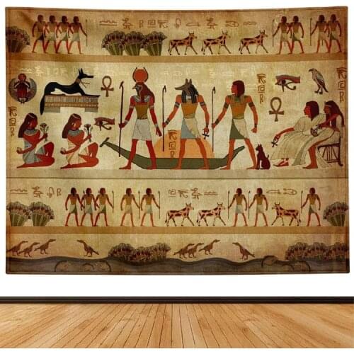 Bohemian wind Ancient Egyptian Pharaoh sacrifice tapestry wall blanket background cloth day and month zhanb art home decoration
