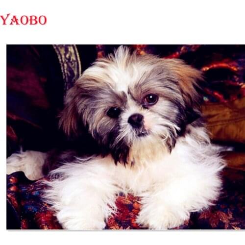 DIY Diamond Mosaic diamond painting Shih Tzu dog cross stitch full 3D Resin square round diamond embroidery rhinestone painting
