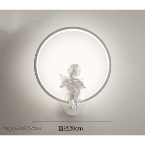 Nordic Designer Wall Lamps Angel Creative Led Light Bedroom Bedside Decoration Wall Sconces Fashion Living Room Wall Light