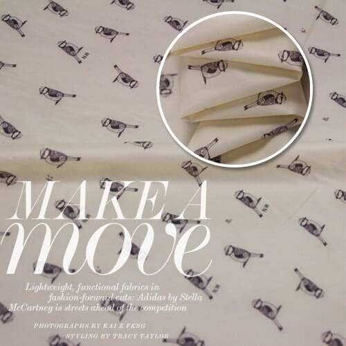 European and American big haute couture printing lined cotton wrinkle anti-static cloth fabric -lined coat wholesale clothing