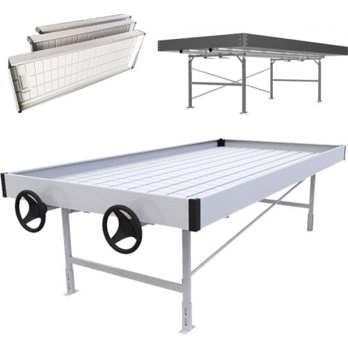 Hydroponics Greenhouse Ebb and Flow Grow Rolling Greenhouse Rolling Bench