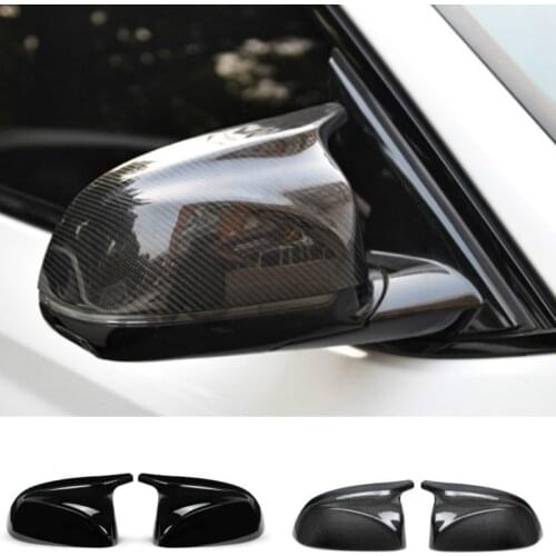 2Pcs Glossy Black Rear Side View Mirror Covers Shell Replacement For BMW X3 G01 X4 G02 X5 G05 X7 G07 2018 Up