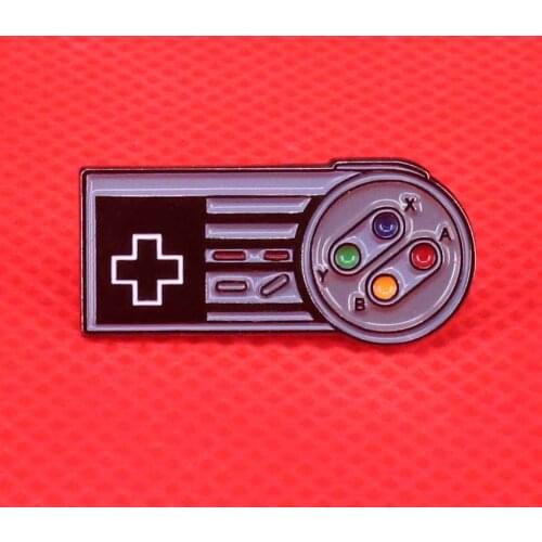 Game controller enamel pin early 90s retro video game brooch geeky gamer badge entertainment jewelry nerdy gift