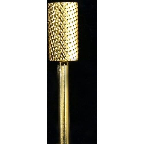 KIMAXCOLA Pro. 3/32 '' Fine Golden Tungsten steel Nail Drill Bit nail file Carbide Nozzle Gel remover Nail Cleaner Millings Bit