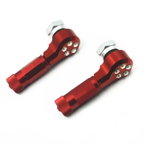 Motorcycle Red CNC Wheel Tire Valve Stem Caps For Honda Suzuki Street bike Dirt bike Dual Sport Bike Chopper Touring Cruser Atv