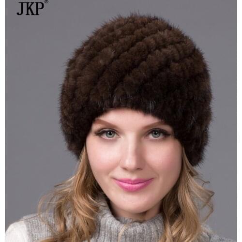 Hot winter mink fur hat female genuine natural fur hat pineapple Russia beanie hat fashion 2021 good quality thick fur hat BZ-03