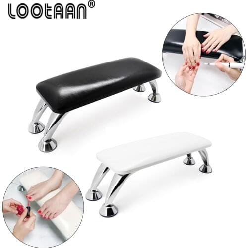 Lootaan 1Pcs Genuine Leather Hand Rest For Nail Hand Pillow Footrest Pillow Hand Cushion Pillow Nail Art Stand Manicure Table