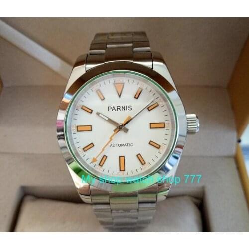 Free shipping 40mm Parnis Sapphire Glass Mens Automatic Movement Watch High quality 2016 new fashion 0267