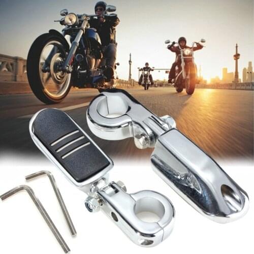 A Set Metal & Rubber Foot pegs For Harley-Davidson Honda Yamaha Kawasaki BSA Norton Triumph Bobber Chopper ATV UTV Scooter