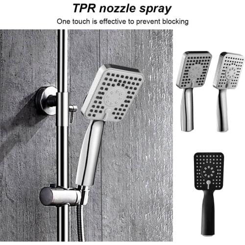 Shower Head Adjustable Pressure Boosting Showerhead Plastic Hand Held Water Bath Sprayer