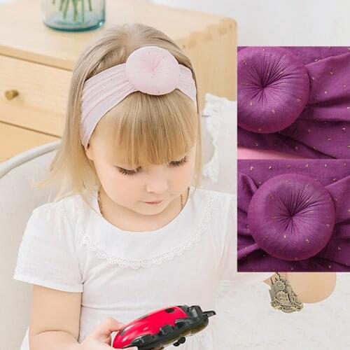 Solid Color Dot ewborn Infant Kids Girls Nylon Bow Hairband Headband Stretch Turban Knot Head Wrap Headwear Hair Accessories