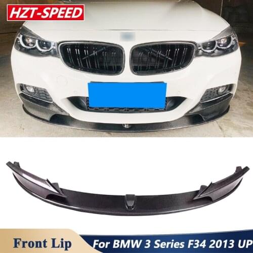 MP Style Carbon Fiber Front Bumper Lip For BMW 3 Series F34 GT M Sport Tuning 2013 Up