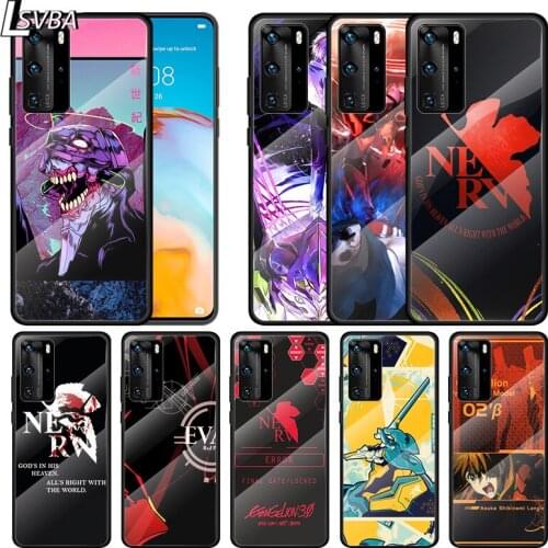 Hot Anime EVA For Huawei P Smart 2021 Z P40 P30 P20 P10 Lite Pro Plus 5G Tempered Glass Phone Case