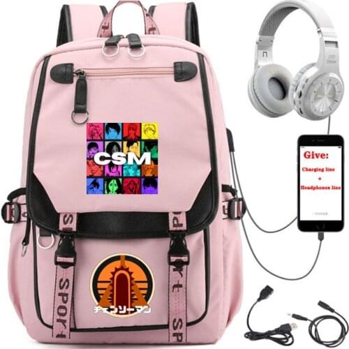 Chainsaw Man Power Backpacks CSM Shoulder Bags Cosplay School Bag Satchel Bag Pin Book bag Fashion Bags Cartoon Anime Backpack