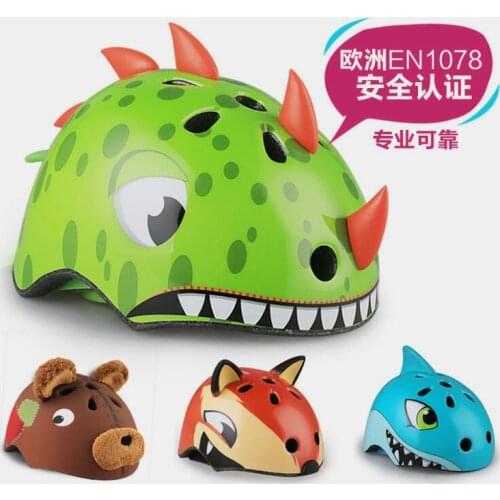 Helmet pulley skating childrens helmet cartoon pattern, speed skating, riding, universal color helmet, outdoor childrens