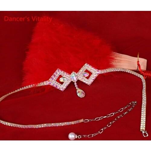 Belly Dance Belt Super Flash Rhinestone Waist Chain Female Adult Oriental Dancing Profession Performance Accessories