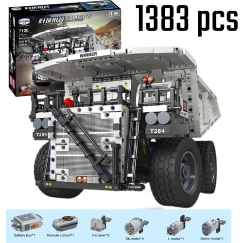 High-Tech Remote control truck The Terex T284 Mining Excavator Model Building Blocks Bricks Kid Toy for Boys Christmas Gift