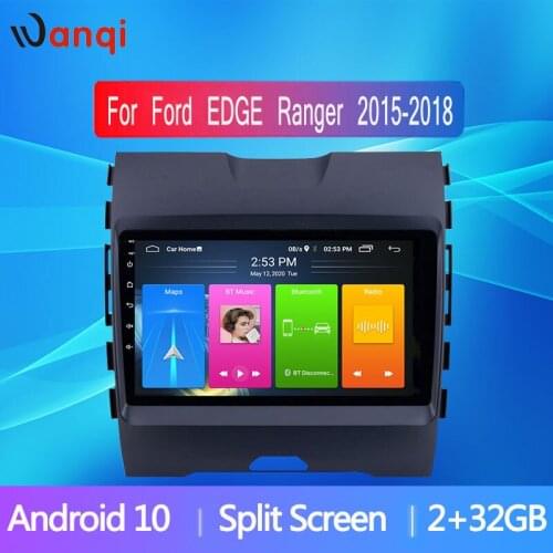 Wanqi 9 inch Android10 RDS Split Screen Car Radio DVD Player for Ford EDGE Ranger 2015-2018 Stereo Multimedia Navigation System
