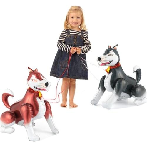 1pc Walking Animal Balloon 4D Assembly Dog Pet Air Foil Balloon Birthday Party Decoration kids Gift Toy Baby Shower Balloons